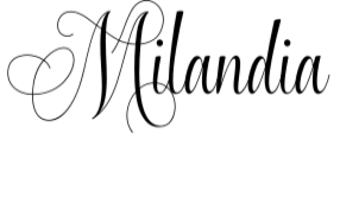 Milandia Font Preview