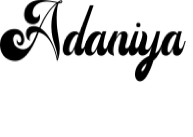Adaniya Font Preview