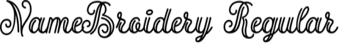 Name Broidery Font Preview