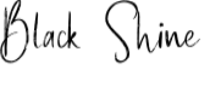 Black Shine Font Preview