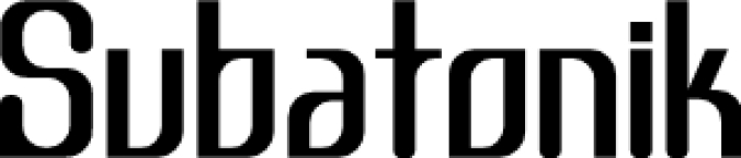 Subatonik Font Preview