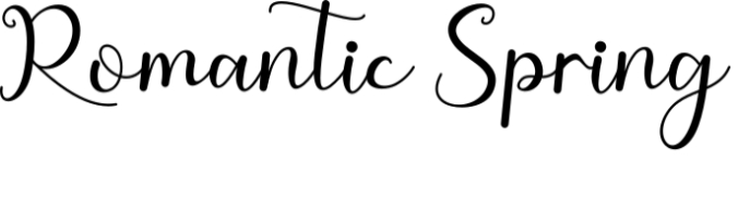 Romantic Spring Font Preview