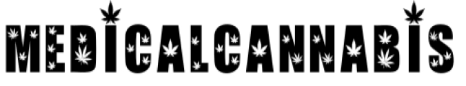 Medical Cannabis Font Preview