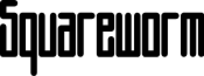 Squareworm Font Preview