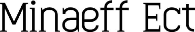 Minaeff Ec Font Preview