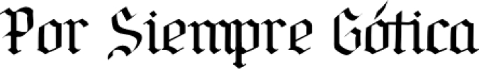 Por Siempre GÃ³tica Font Preview