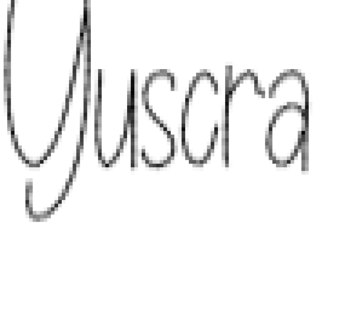 Yuscra Font Preview