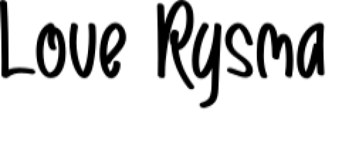 Love Rysma Font Preview