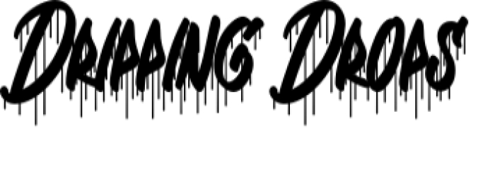 Dripping Drops Font Preview
