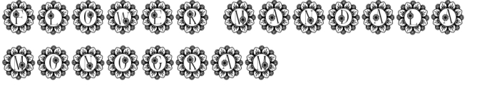 Flower Mandala Monogram Font Preview