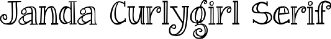 Janda Curlygirl Serif Font Preview