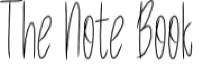 The Note Book Font Preview