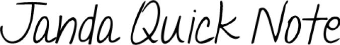 Janda Quick Note Font Preview