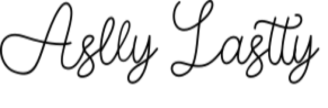 Aslly Lastty Font Preview