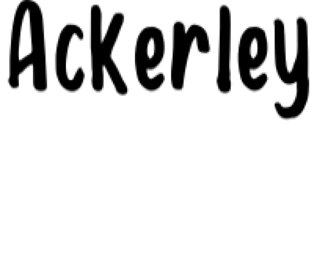 Ackerley Font Preview