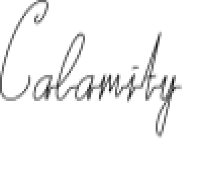 Calamity Font Preview