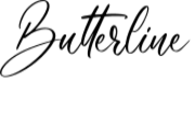 Butterline Font Preview