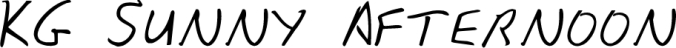 KG Sunny After Font Preview