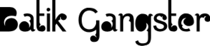 Batik Gangster Font Preview
