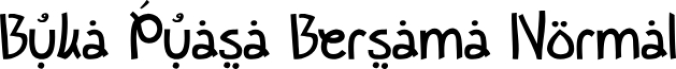 Buka Puasa Bersama Font Preview