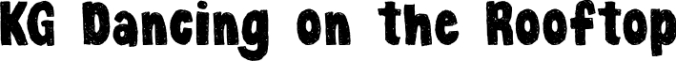 KG Dancing on the Rooftop Font Preview