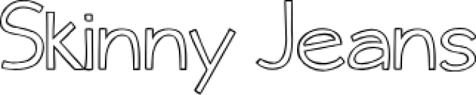 Skinny jeans Font Preview