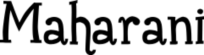 Maharani Font Preview