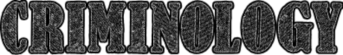 Criminology Font Preview