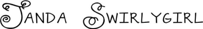 Janda Swirlygirl Font Preview