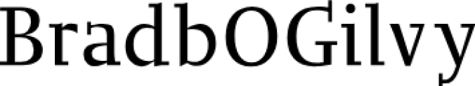 BradbOGilvy Font Preview