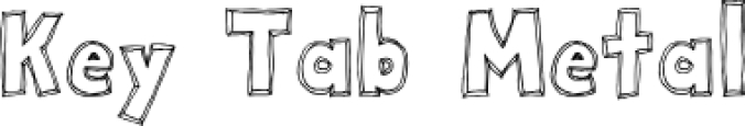 Key Tab Metal Font Preview