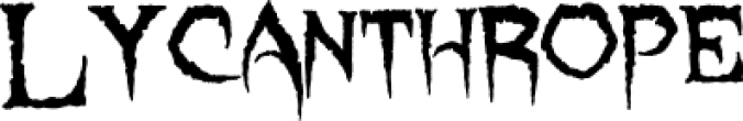 Lycanthrope Font Preview