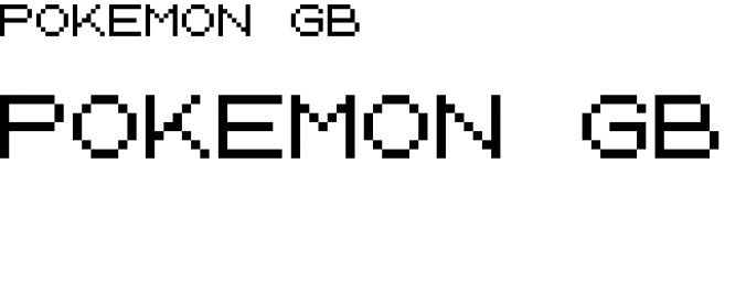Pokemon GB Font Preview