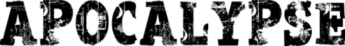 Apocalypse Regular Font Preview