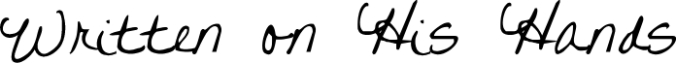 Written on His Hands Font Preview