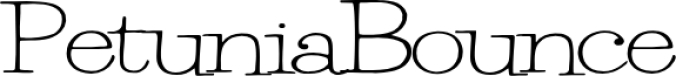 PetuniaBounce Font Preview