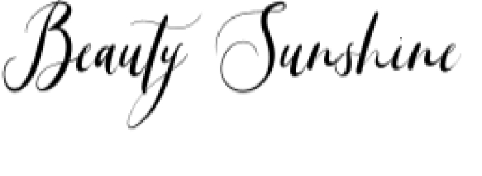 Beauty Sunshine Font Preview