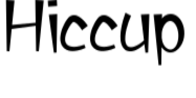 Hiccup Font Preview