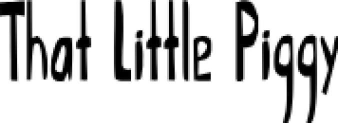 That Little Piggy Font Preview