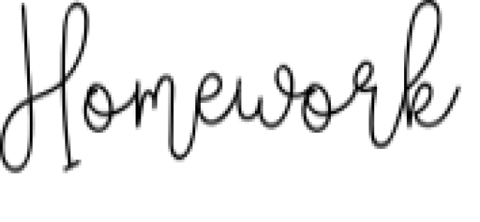Homework Font Preview