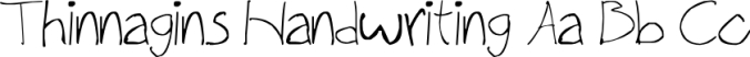 Thinnagins handwriting Font Preview