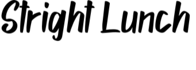 Stright Lunch Font Preview