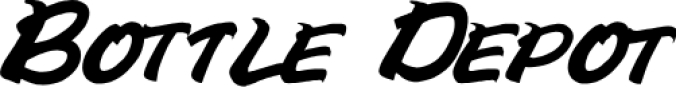 Bottle Dep Font Preview
