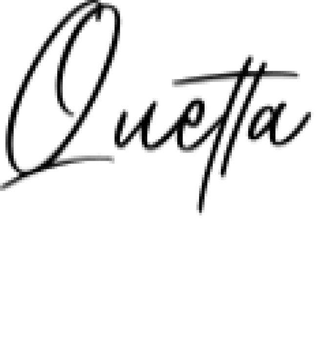 Quetta Signature Font Preview