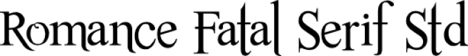 Romance Fatal Serif Font Preview