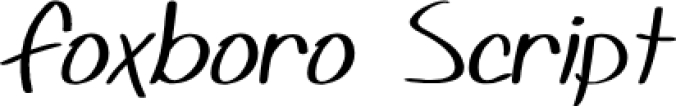 SF Foxboro Scrip Font Preview