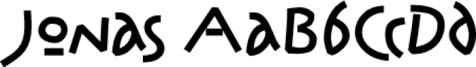 Jonas Font Preview