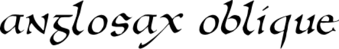 Anglosax Oblique Font Preview
