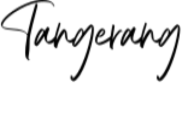 Tangerang Font Preview