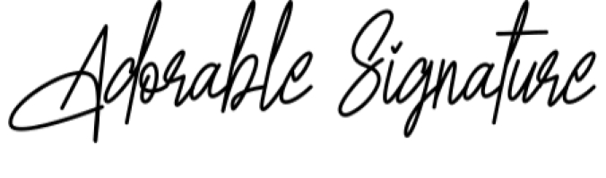 Adorable Signature Font Preview